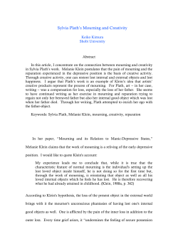 Sylvia Plath`s Mourning and Creativity