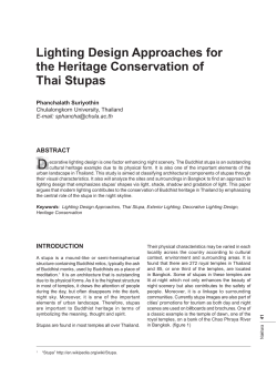 Lighting Design Approaches for the Heritage Conservation of Thai