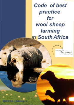 Code of best practice for wool sheep farming · South Africa
