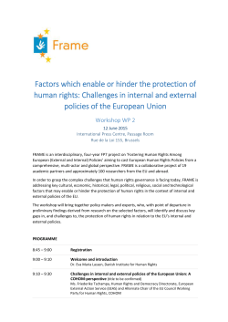 Factors which enable or hinder the protection of human rights