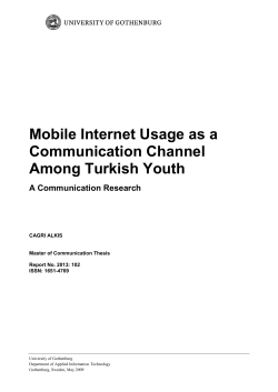 Mobile internet usage as a communication channel among