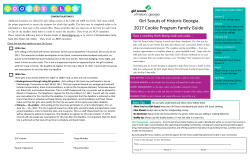 2017 Parent Cookie Guide - Girl Scouts of Historic Georgia