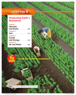 Protecting Earth`s Resources CHAPTER 6