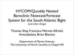 HYCOM/Quoddy Nested Baroclinic Nowcast/Forecast System for the