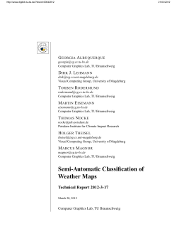 Semi-Automatic Classification of Weather Maps