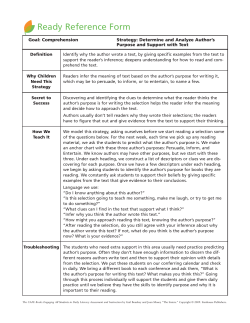RRF Comprehension_Determine and Analyze Author`s Purpose and