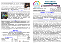 Newsletter 2nd Quarter 2014 - Graham House Community Centre