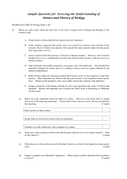Sample Questions for Assessing the Understanding of Nature