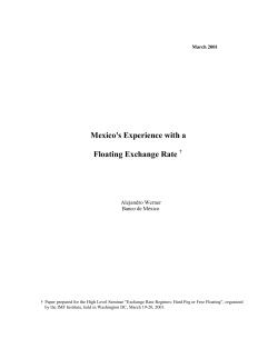 Mexico`s Experience with a Floating Exchange Rate by