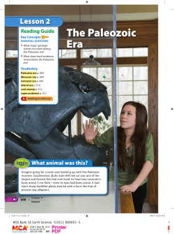 The Paleozoic Era
