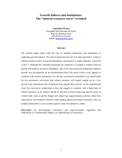 Growth failures and institutions: The &ldquo;natural resources curse