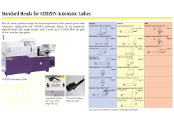 Standard Heads for CITIZEN Automatic Lathes - SU