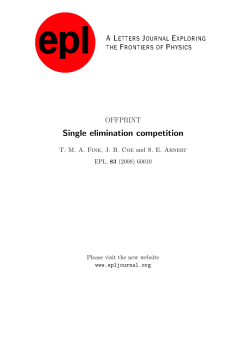 Single elimination competition