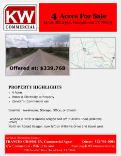 4 Acres For Sale - Frances Crossley