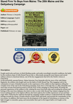 The 20th Maine and the Gettysburg Campaign