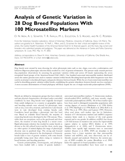 Analysis of Genetic Variation in 28 Dog Breed Populations With 100