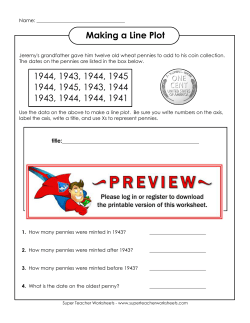 Make a Line Plot: Pennies - Super Teacher Worksheets