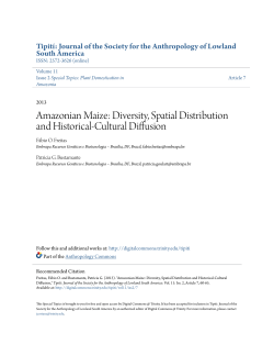 Amazonian Maize - Digital Commons @ Trinity