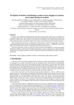 Precipitate formation contributing to sump screens clogging of a