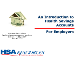 HSA Employer Guide - with HSA Resources