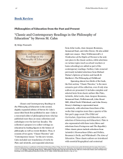 Classic and Contemporary Readings in the Philosophy of Education