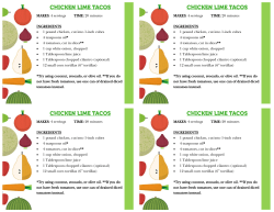 20 minutes INGREDIENTS • 1 pound chicken, cut into 1