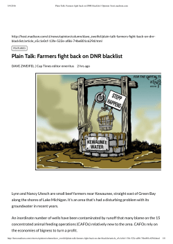 Plain Talk: Farmers fight back on DNR blacklist