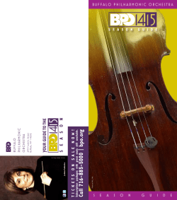 2014-15 BPO Season Guide - Buffalo Philharmonic Orchestra