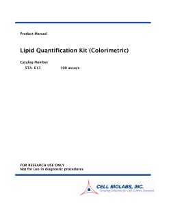 Lipid Quantification Kit (Colorimetric)