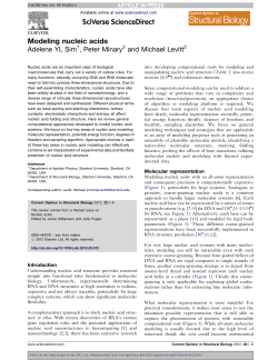 Modeling nucleic acids - Department of Computer Science