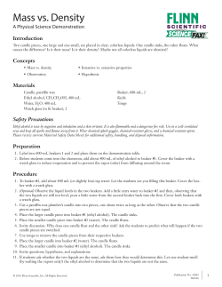 Mass vs. Density - Flinn Scientific
