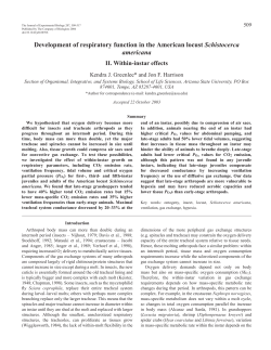 Development of respiratory function in the American locust