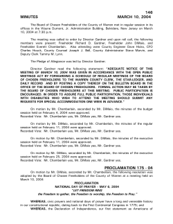 146 MINUTES MARCH 10, 2004 PROCLAMATION 175