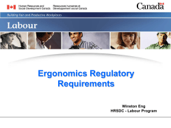 Ergonomics Regulatory Requirements