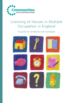 Licensing of Houses in Multiple Occupation in England