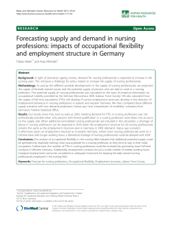 Forecasting supply and demand in nursing professions: impacts of