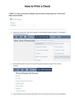 How to Print a Check