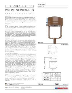 HID Spec Sheet - US Architectural Lighting