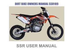 SR189 Owner`s Manual