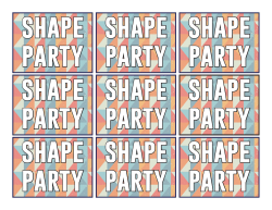 Shape Party - Cards and Board