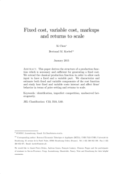 Fixed cost, variable cost, markups and returns to scale
