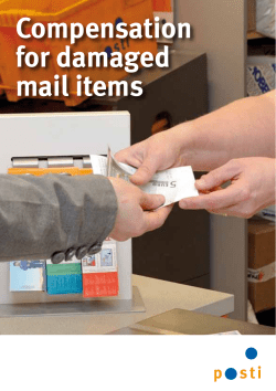 Compensation for damaged mail items