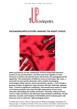 packaging/applicators: making the right choice