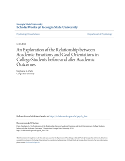 An Exploration of the Relationship between Academic Emotions and