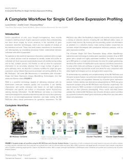 A Complete Workflow for Single Cell Gene Expression