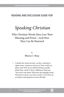 Speaking Christian - Small Group Guides