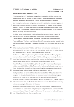 EPISODE 9 &ndash; The Anger of Achilles
