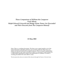 Those Companions of William the Conqueror