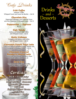 Cafe Drinks - Smugglers Cove