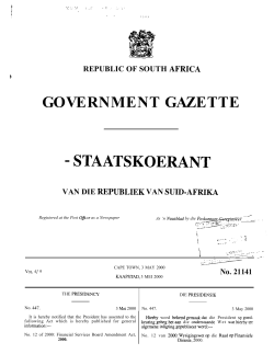 Financial Services Board Amendment Act 12 of 2000